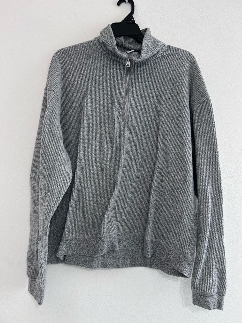 Bundle: Cozy Women's Gray Half-Zip Sweater & Pant Set